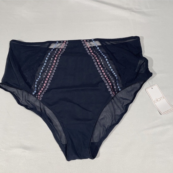NWT Elomi [ 3XL ] Matilda Embellished‎ Briefs in Unicorn Blue/Grey - Picture 4 of 10
